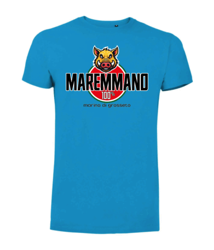 Tshirt Uomo Maremmano 100% Marina di Grosseto celeste