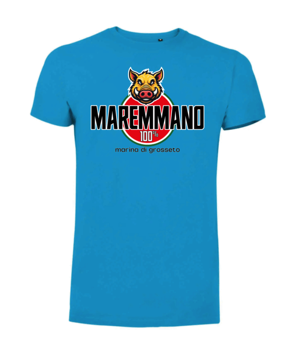 Tshirt Uomo Maremmano 100% Marina di Grosseto celeste