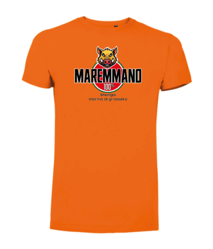 Tshirt Uomo Maremmano 100% Shangai Marina di Grosseto arancio