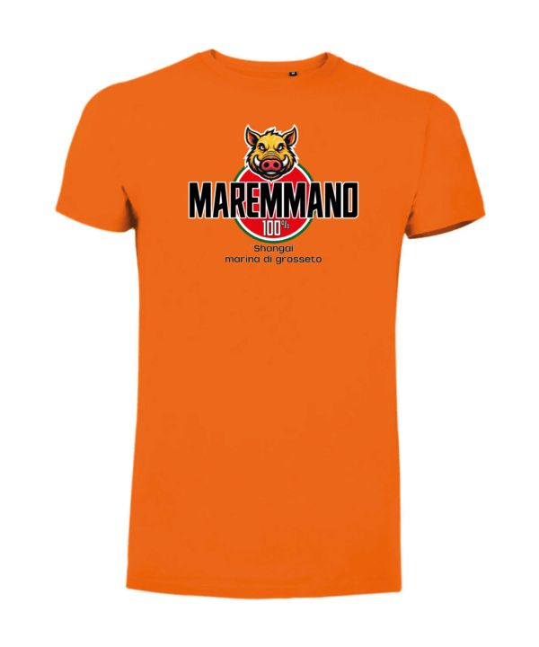 Tshirt Uomo Maremmano 100% Shangai Marina di Grosseto arancio